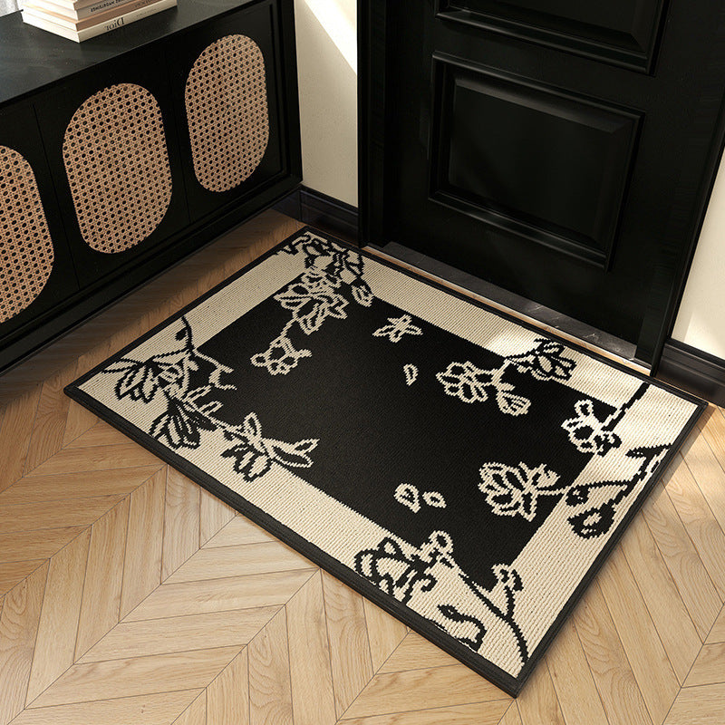 Decorative Textured Entry Mat with Wave Pattern and Non-Slip Backing