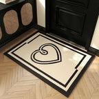 Decorative Textured Entry Mat with Wave Pattern and Non-Slip Backing