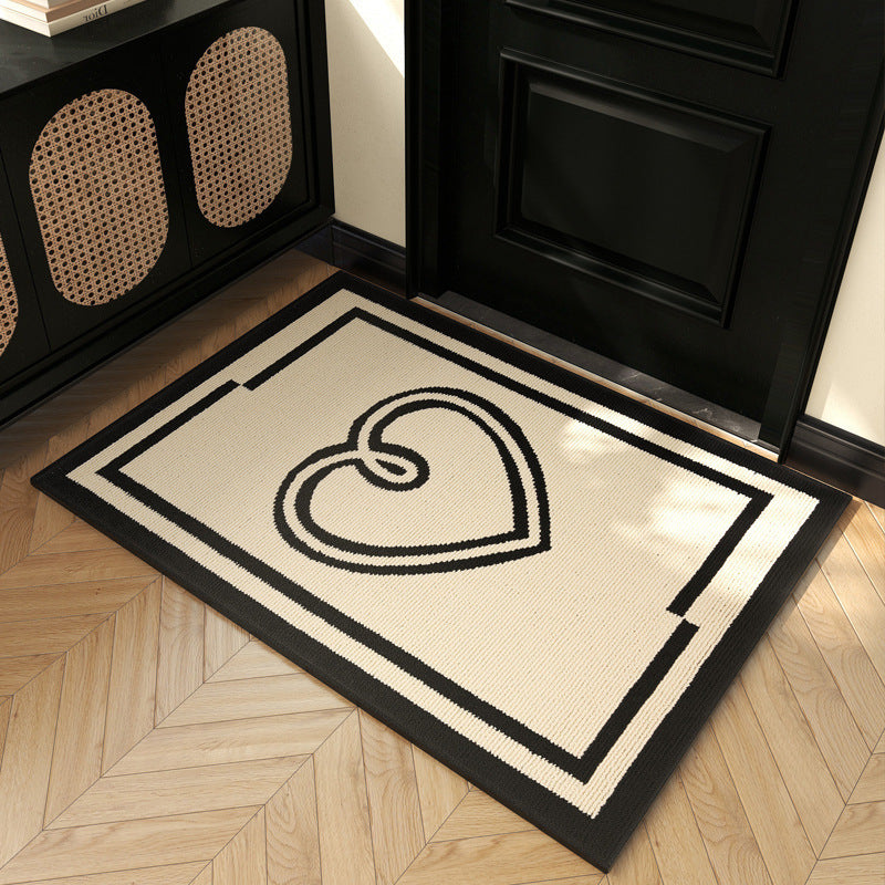 Decorative Textured Entry Mat with Wave Pattern and Non-Slip Backing