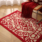 Decorative Textured Entry Mat with Wave Pattern and Non-Slip Backing