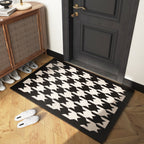 Decorative Textured Entry Mat with Wave Pattern and Non-Slip Backing