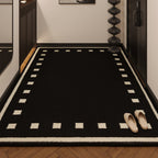 Decorative Textured Entry Mat with Wave Pattern and Non-Slip Backing
