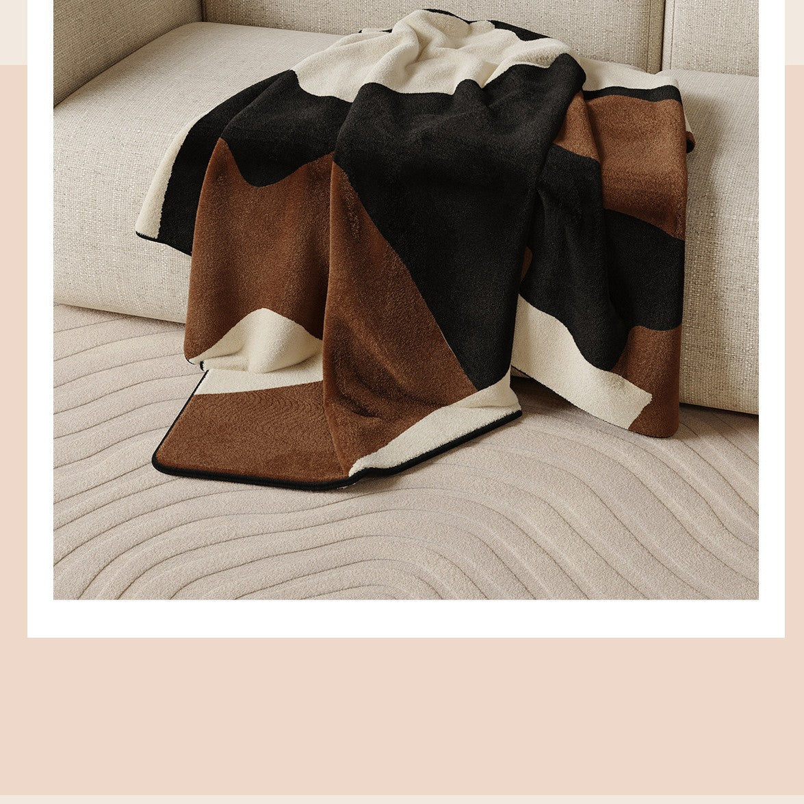Decorative Throw Blanket with Abstract Design
