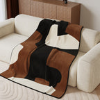 Decorative Throw Blanket with Abstract Design
