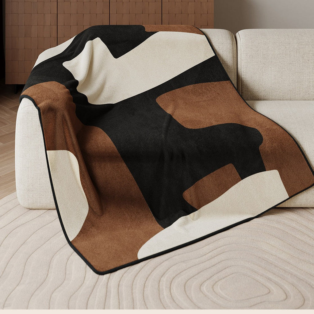 Decorative Throw Blanket with Abstract Design