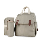 Diaper Backpack with Integrated Changing Mat and Adjustable Shoulder Straps