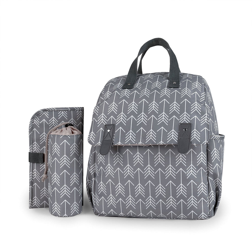 Diaper Backpack with Integrated Changing Mat and Adjustable Shoulder Straps