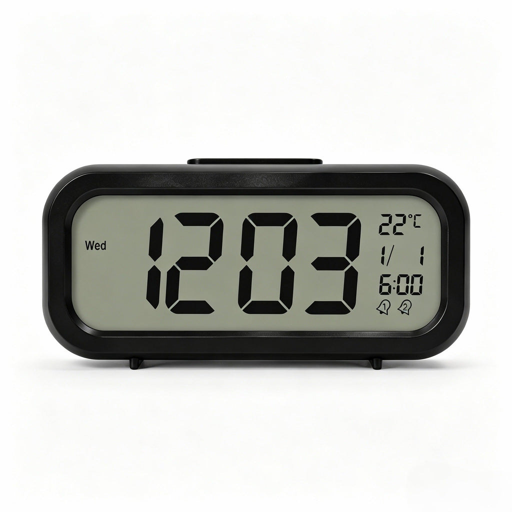 Digital Alarm Clock with Temperature Sensor and Large LED Display