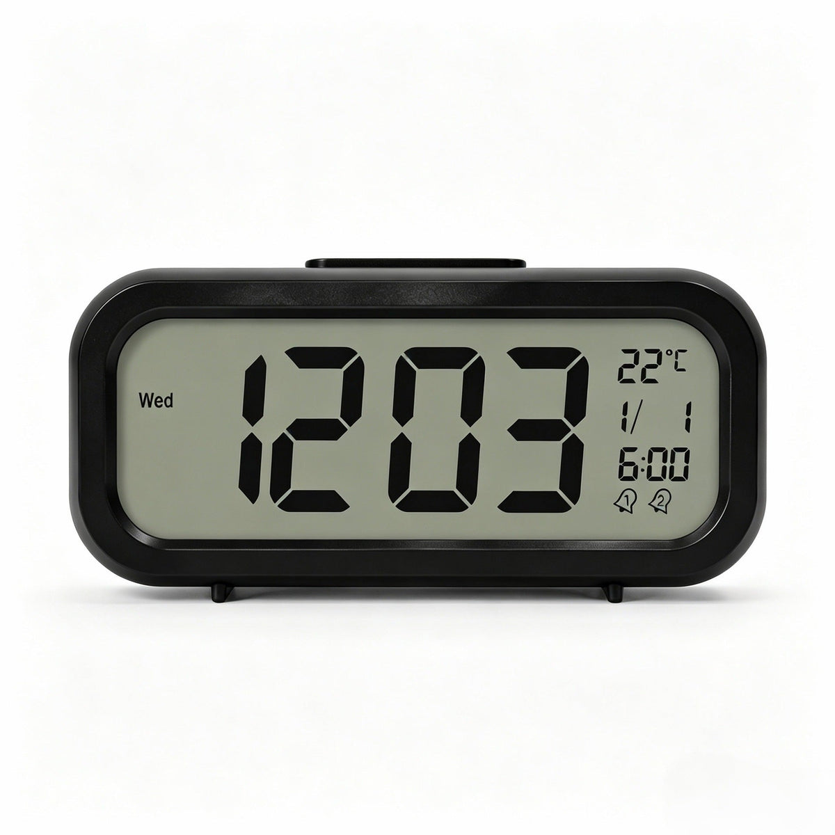 Digital Alarm Clock with Temperature Sensor and Large LED Display