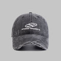 Distressed Vintage-Style Cotton Baseball Cap