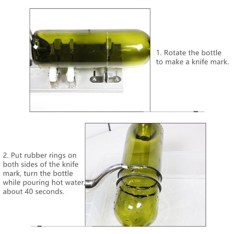 DIY Glass Bottle Cutter Tool Kit, Stainless Steel, 30 × 12.5 cm
