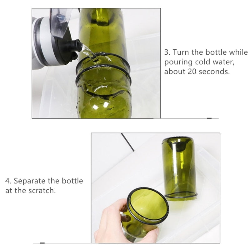 DIY Glass Bottle Cutter Tool Kit, Stainless Steel, 30 × 12.5 cm