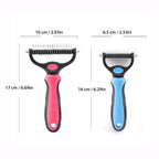 Dog and Cat Deshedding Brush with Stainless Steel Blade, Small or Large