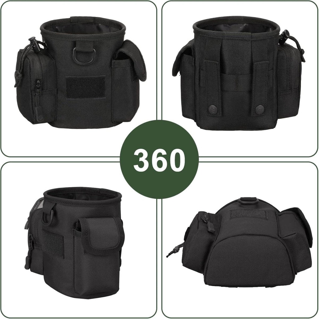 Dog Treat Pouch with Zippered Compartments for Walks and Training