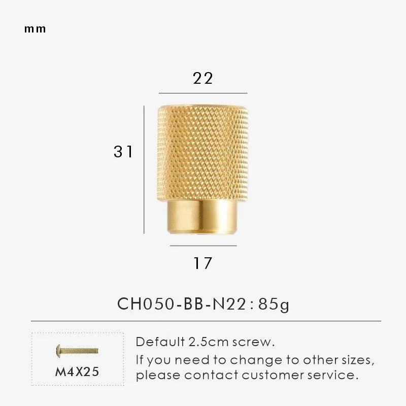 Doria Knurled Cabinet Knobs-Welvere