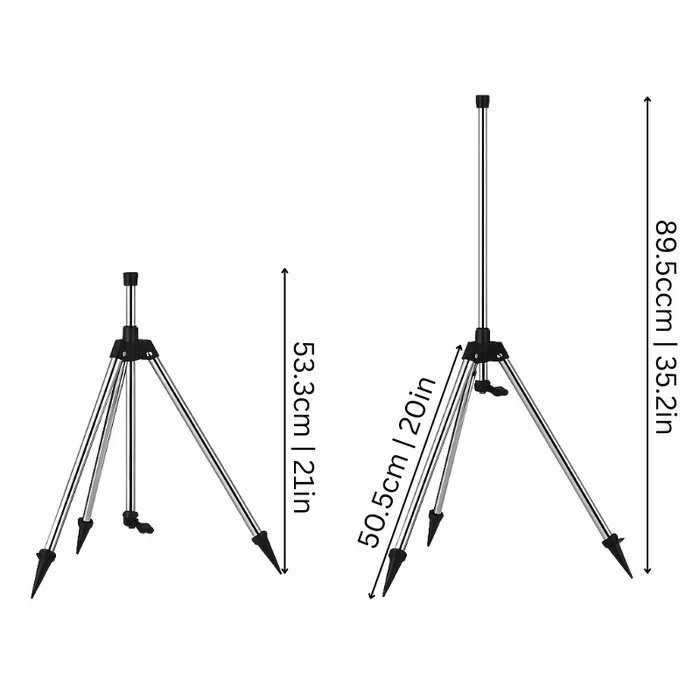 High Pressure Rotating Tripod Sprinkler for Garden - Adjustable Spray, view 4