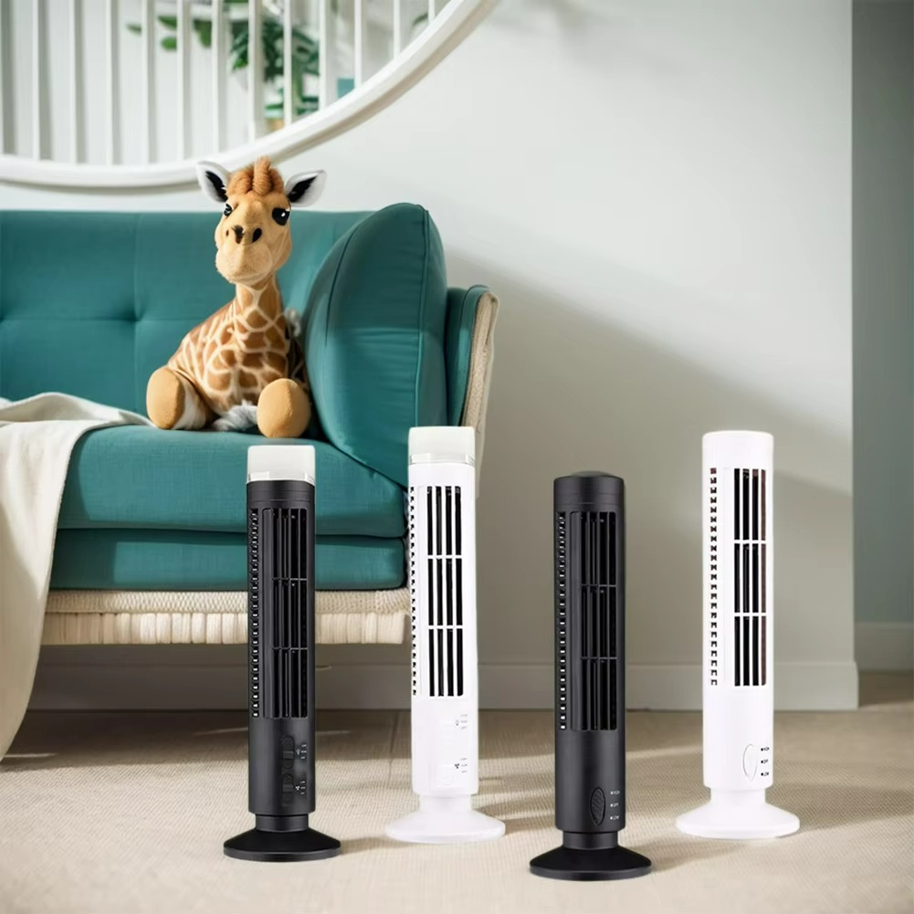 Compact Bladeless Tower Fan - 33 cm, High-Quality Plastic, view 2