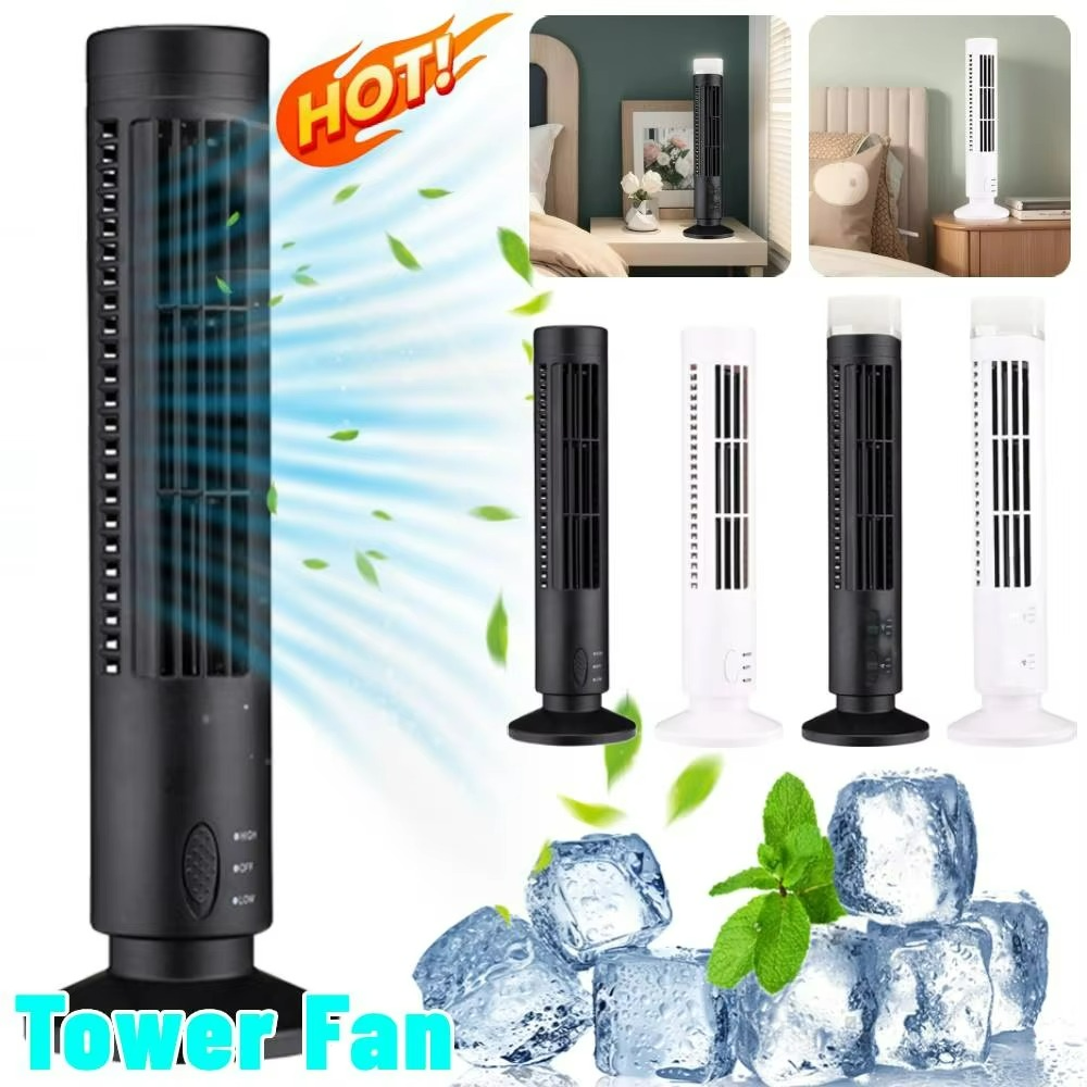 Compact Bladeless Tower Fan - 33 cm, High-Quality Plastic, view 3