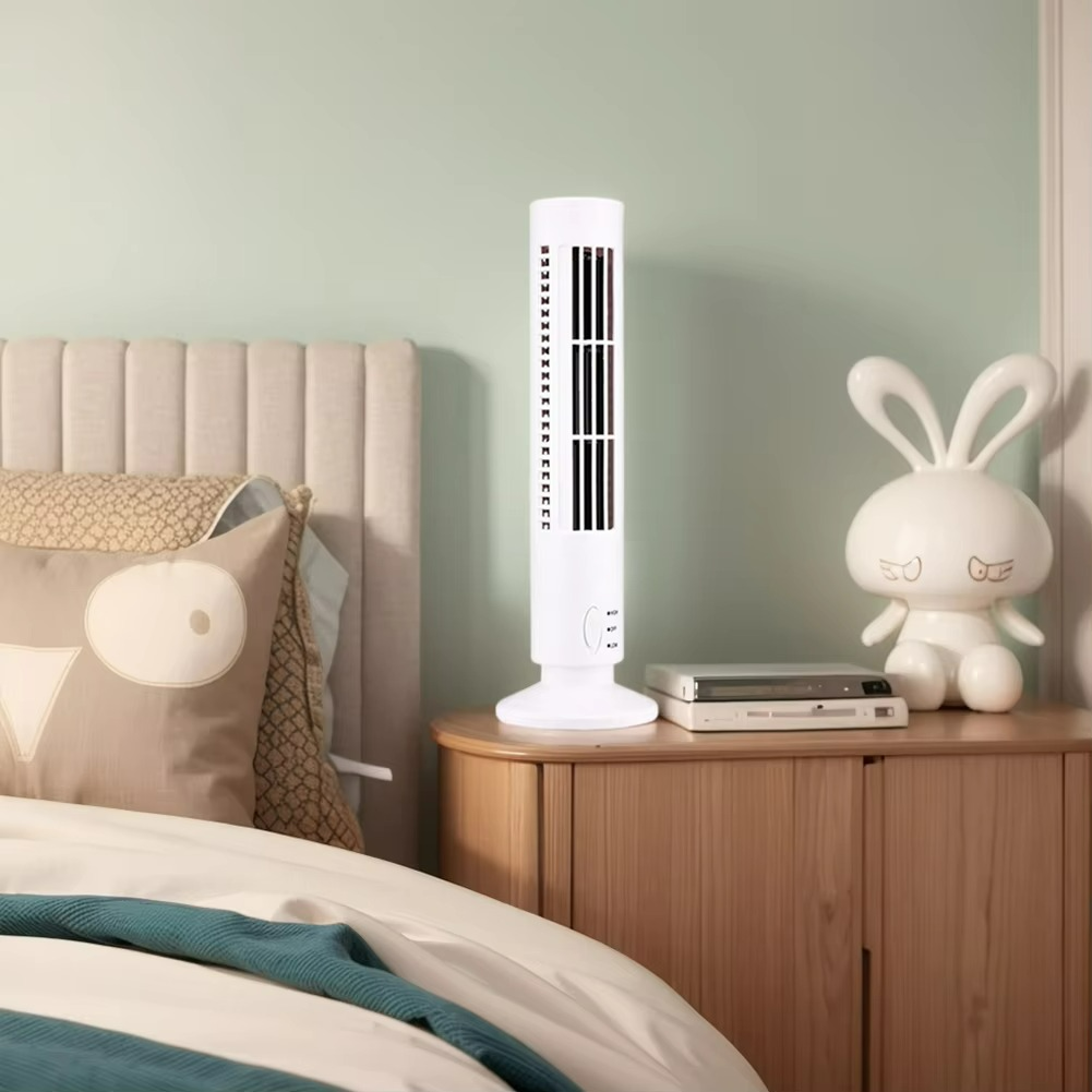 Compact Bladeless Tower Fan - 33 cm, High-Quality Plastic, view 4