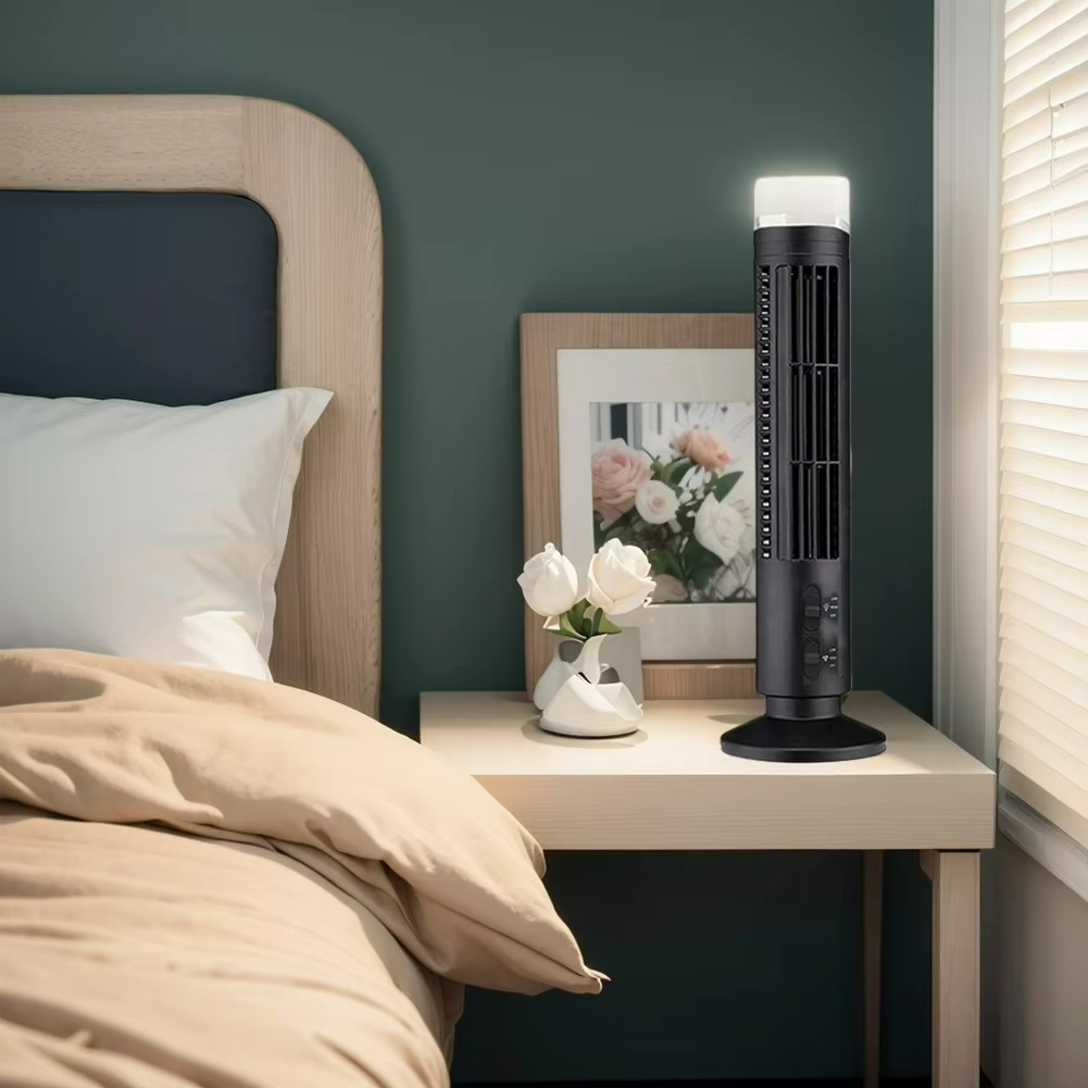Compact Bladeless Tower Fan - 33 cm, High-Quality Plastic, view 5