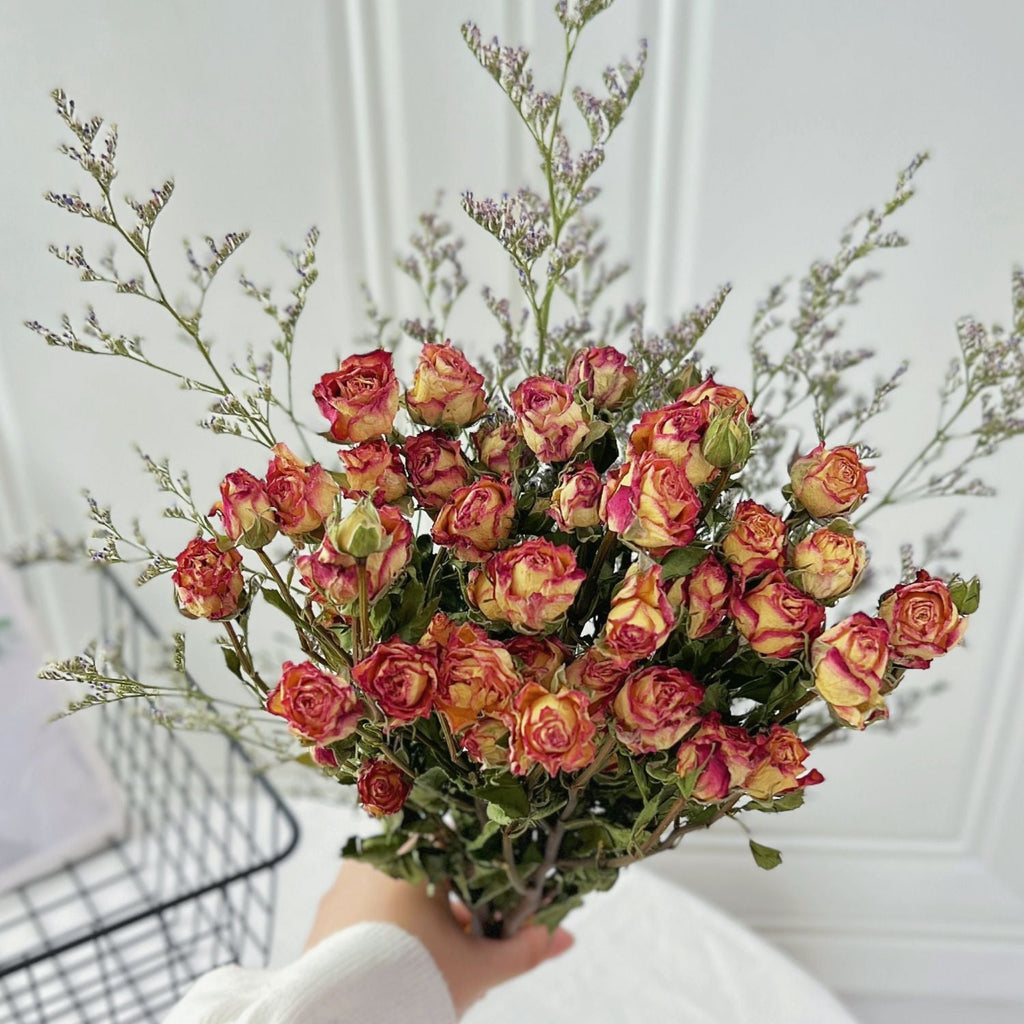 Dried Floral Rose Bouquet with Botanical Fillers