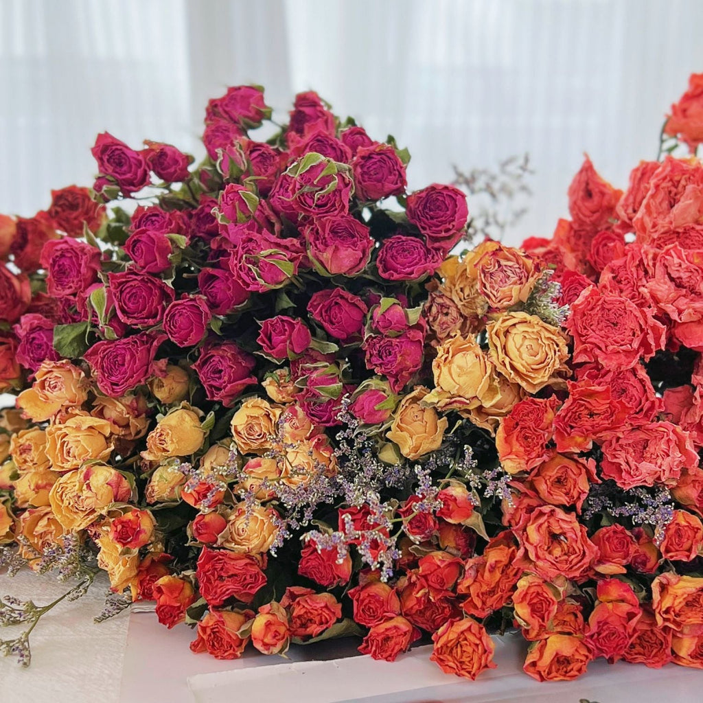 Dried Floral Rose Bouquet with Botanical Fillers