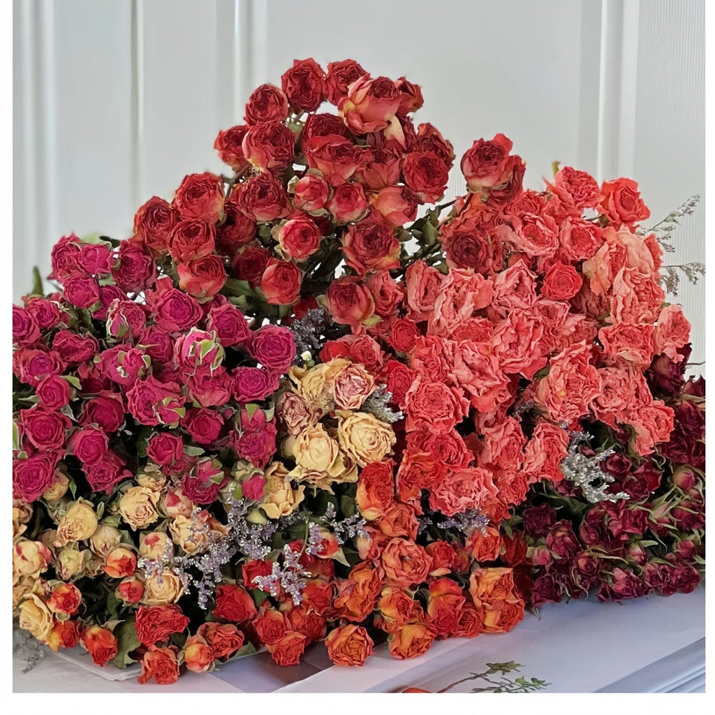 Dried Floral Rose Bouquet with Botanical Fillers