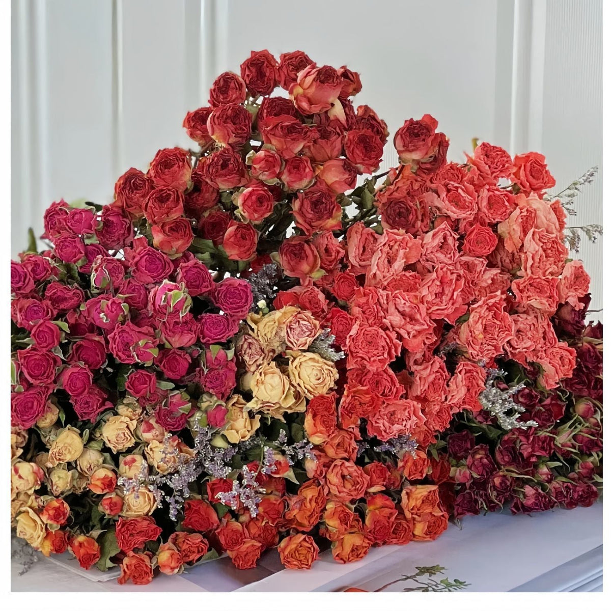 Dried Floral Rose Bouquet with Botanical Fillers