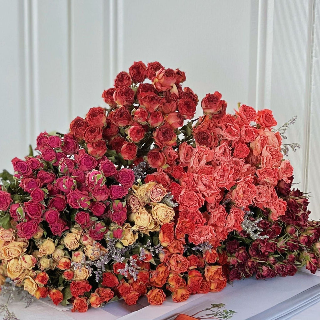 Dried Floral Rose Bouquet with Botanical Fillers