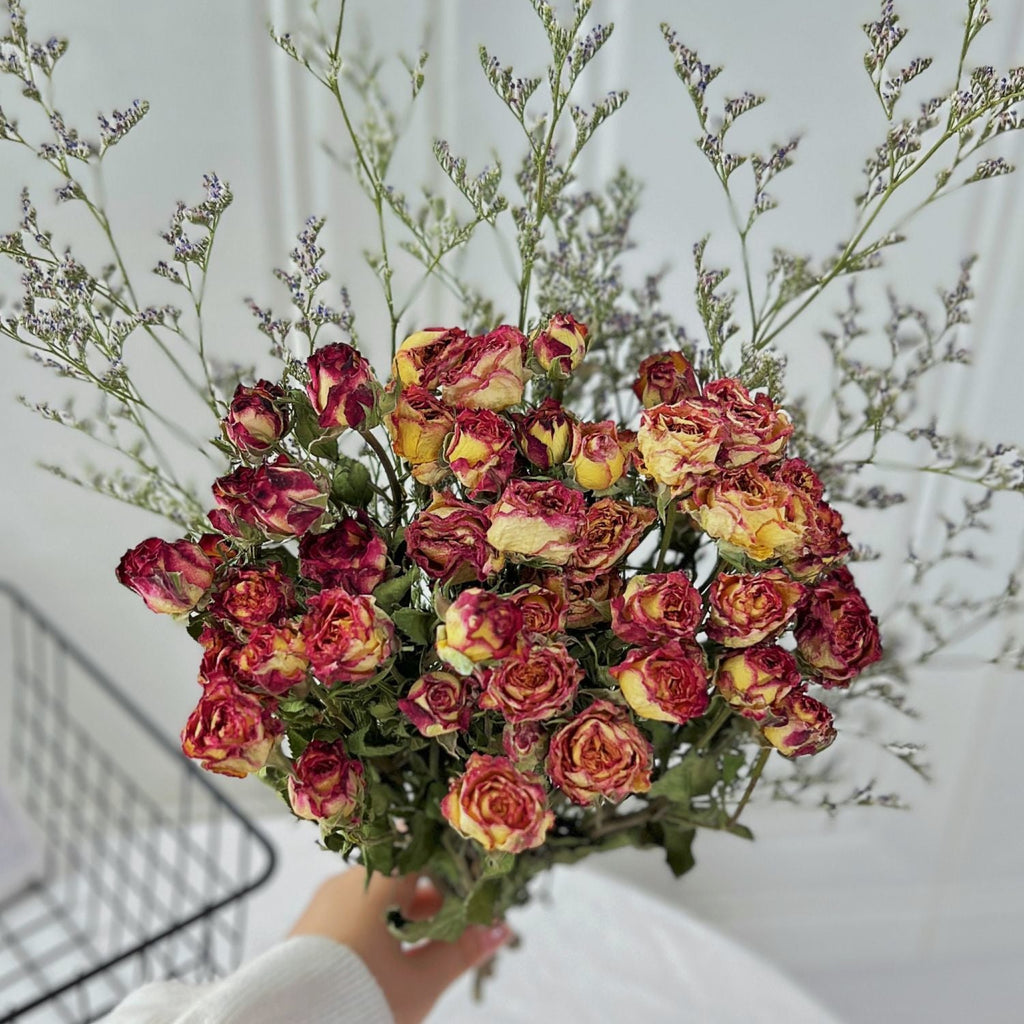 Dried Floral Rose Bouquet with Botanical Fillers