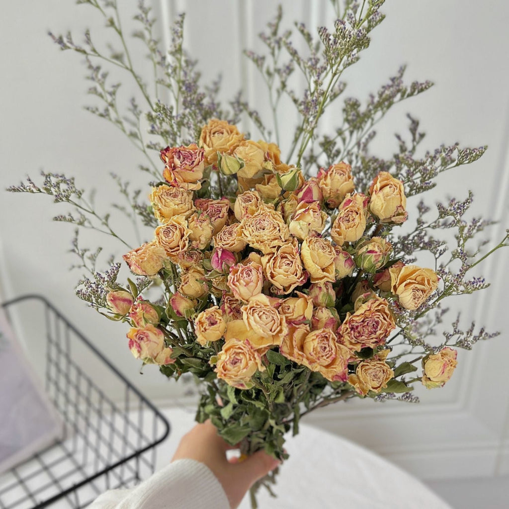 Dried Floral Rose Bouquet with Botanical Fillers