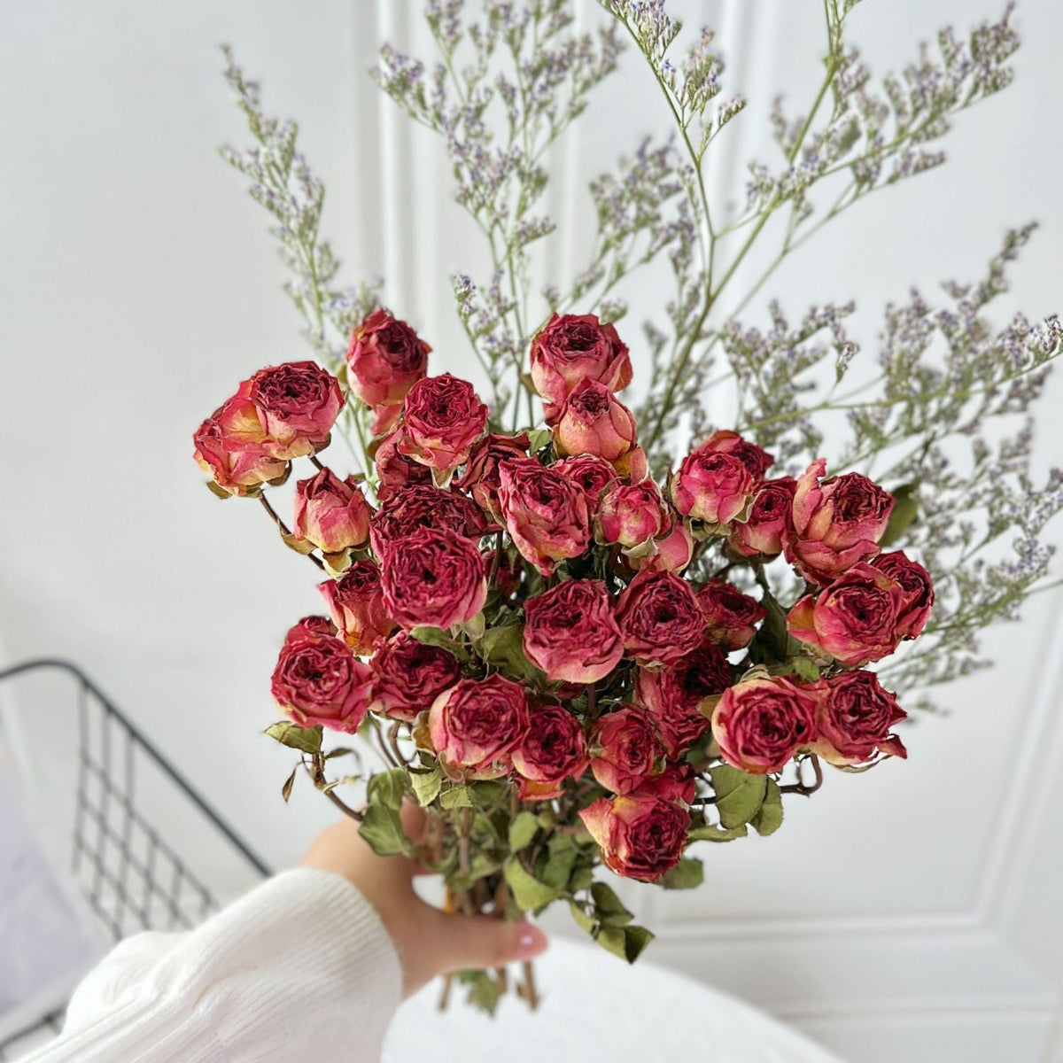 Dried Floral Rose Bouquet with Botanical Fillers