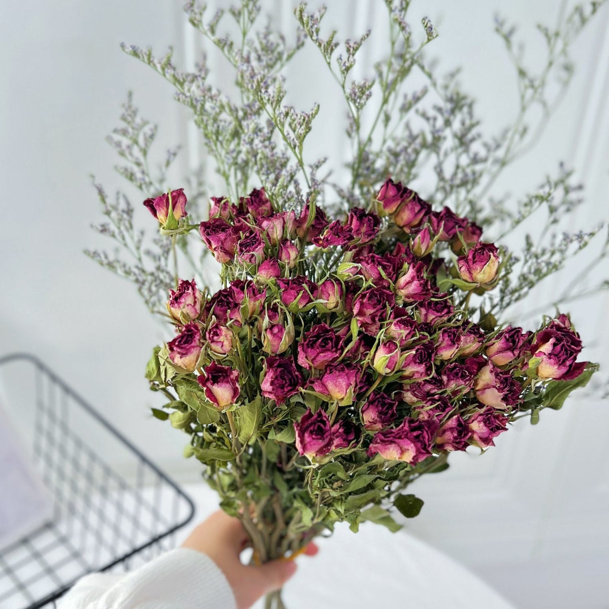 Dried Floral Rose Bouquet with Botanical Fillers