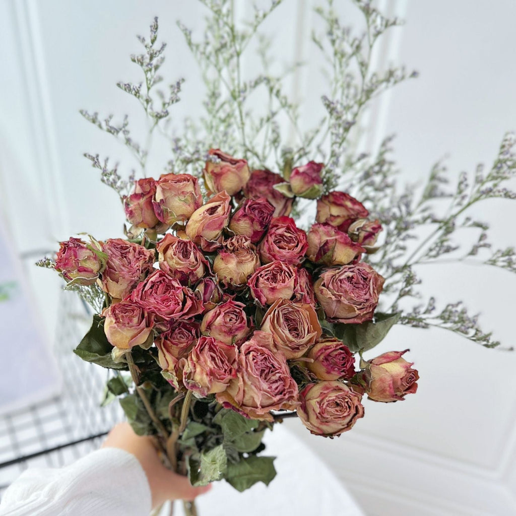 Dried Floral Rose Bouquet with Botanical Fillers