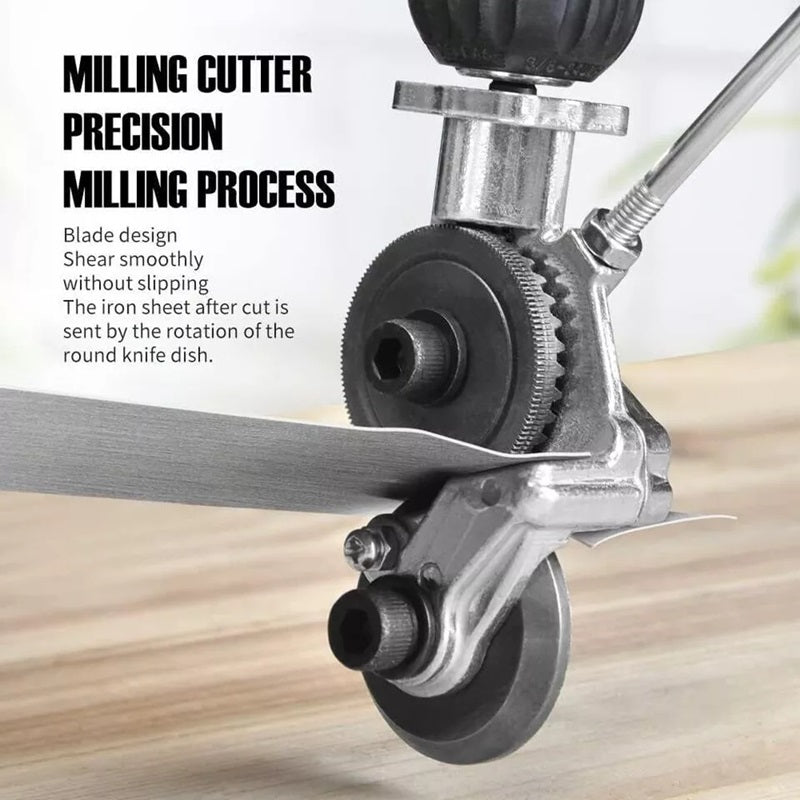 Heavy-Duty Metal Cutting Adapter for Drill - Fits Steel, Aluminium Sheets, view 3