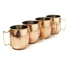 Hammered Copper Mug Set for Cold Drinks and Cocktails - Hand Wash Recommended, view 5