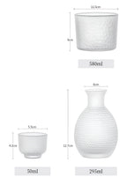 Japanese Glass Sake and Whisky Set - Thick Durable Glass, Dishwasher Safe, view 2