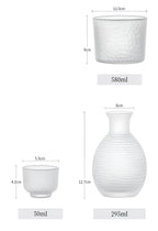 Japanese Glass Sake and Whisky Set - Thick Durable Glass, Dishwasher Safe, view 3