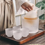 Japanese Glass Sake and Whisky Set - Thick Durable Glass, Dishwasher Safe, view 8