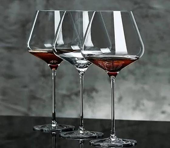 6pcs 800ml Glass Goblet Wine Glasses - Crystal Glass, 25 cm Tall