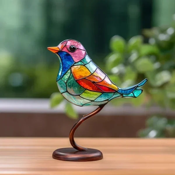Coloured Glass Birds for Interior Decor - Decorative Ornament