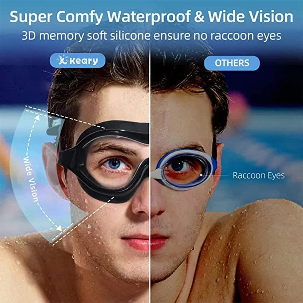 Anti-Fog Swim Goggles - PC Silicone, Non-Slip Strap, Unisex, view 8