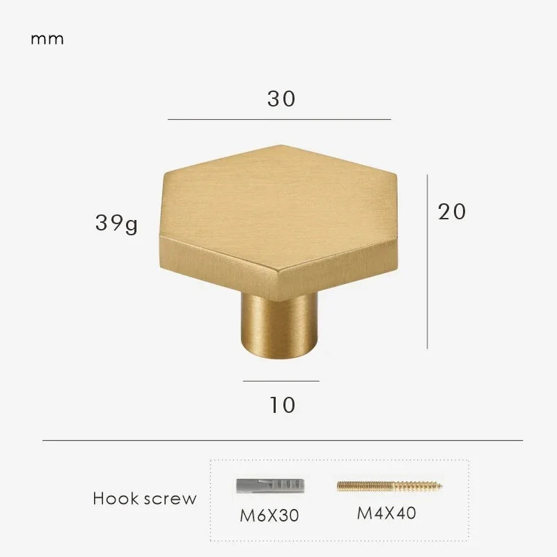 Eila Hexagon Cabinet Knobs-Welvere