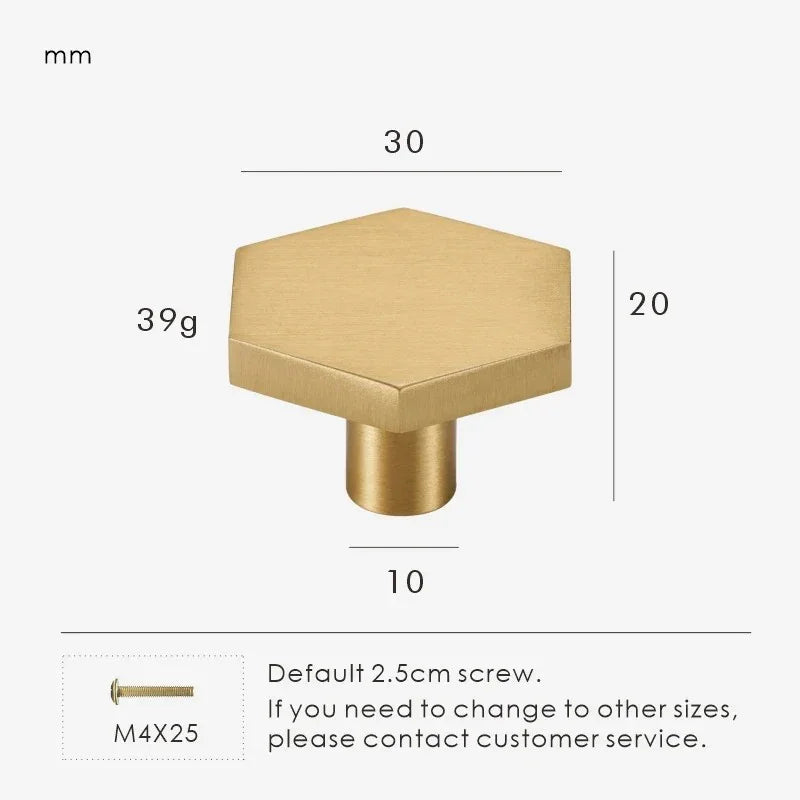 Eila Hexagon Cabinet Knobs-Welvere