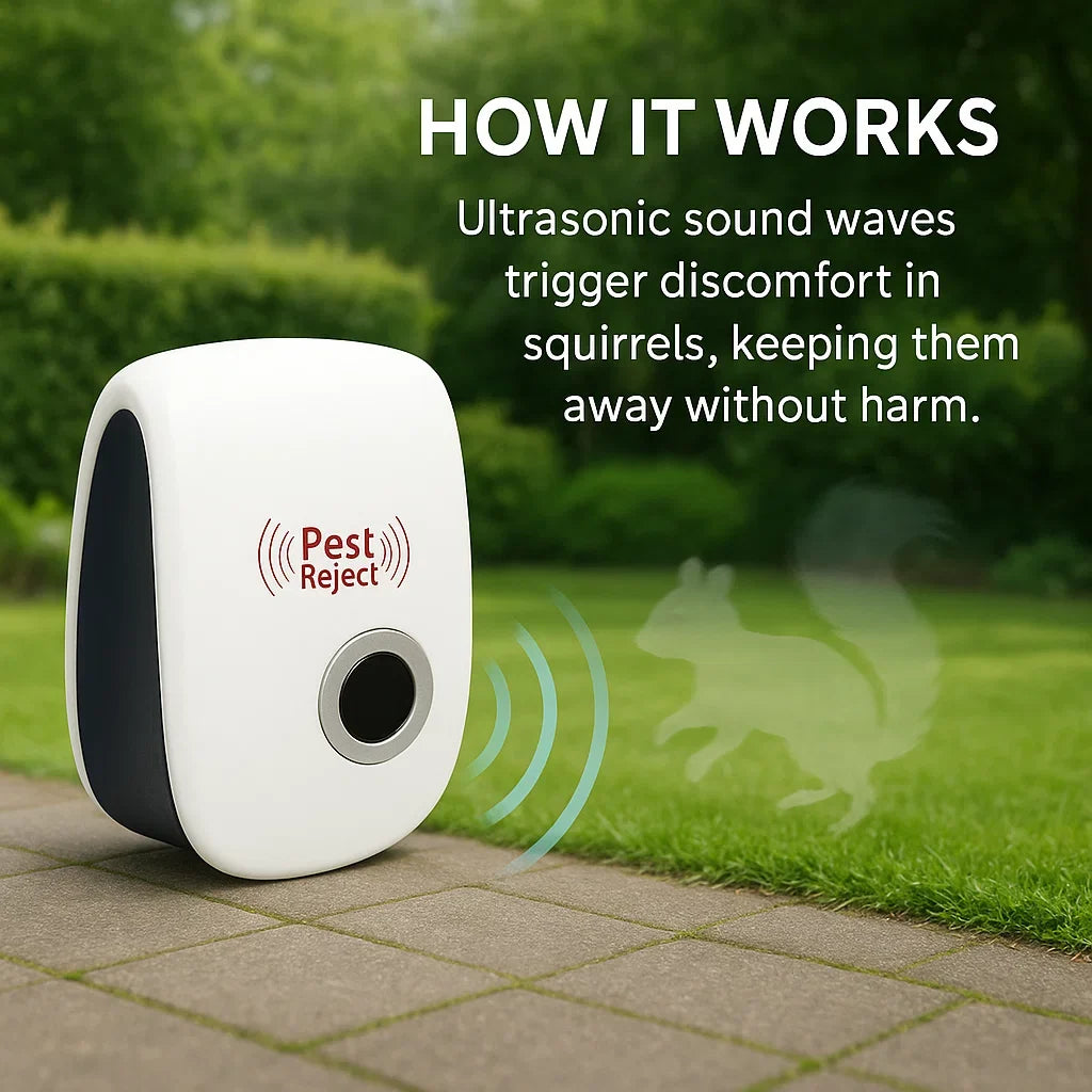 Electric Ultrasonic Squirrel Deterrent for Gardens and Yards