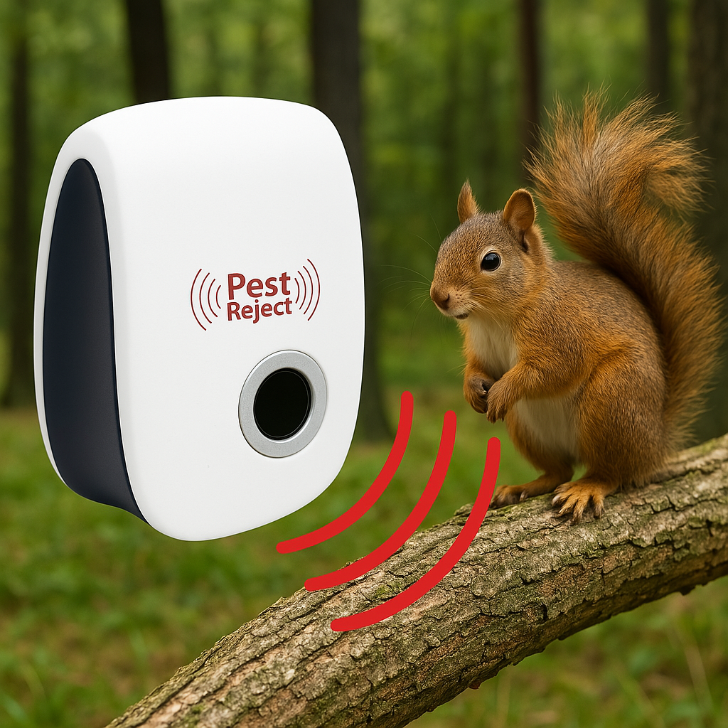 Electric Ultrasonic Squirrel Deterrent for Gardens and Yards