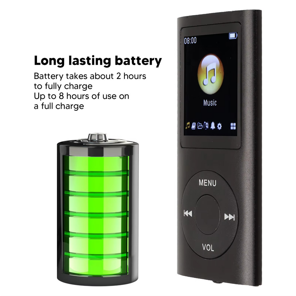 Compact High-Resolution 1.8" LCD MP3 Player - Portable, Long Battery Life, view 5