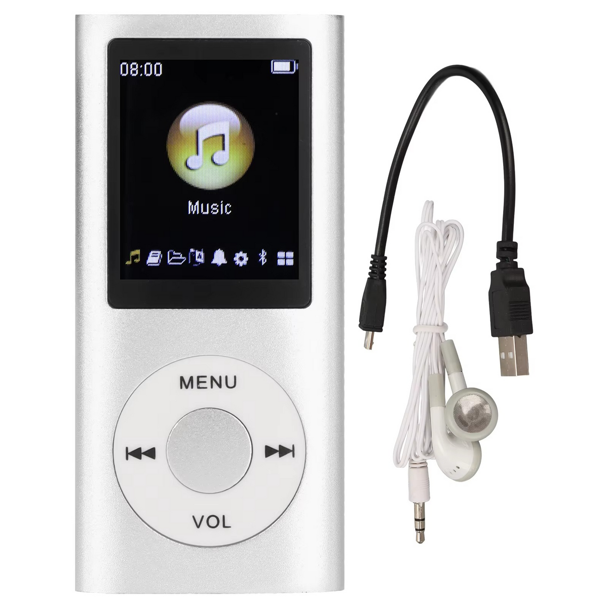 Compact High-Resolution 1.8" LCD MP3 Player - Portable, Long Battery Life
