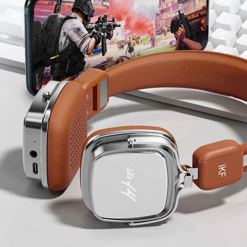 Retro Style Bluetooth Wireless Headphones - 40mm Drivers, Foldable Design, view 2