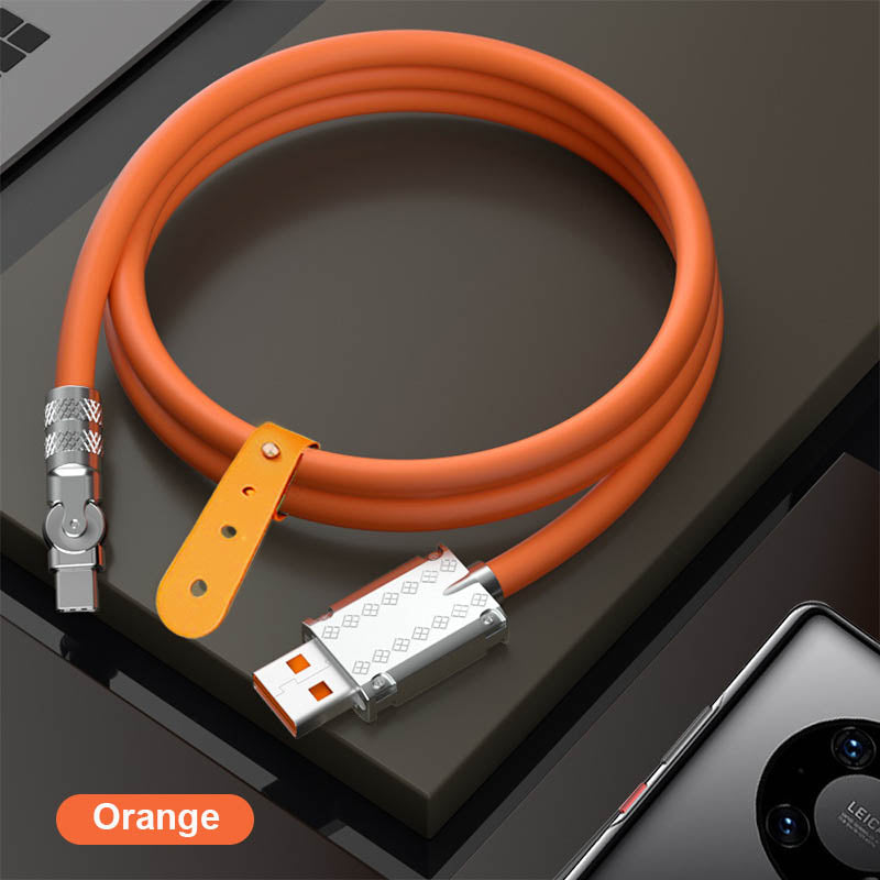 180° Anti-Break Fast Charge Data Cable 120W - Zinc Alloy, 1-2m Length, view 5